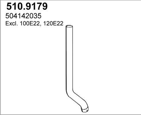 ASSO 510.9179 - Труба вихлопного газу autocars.com.ua