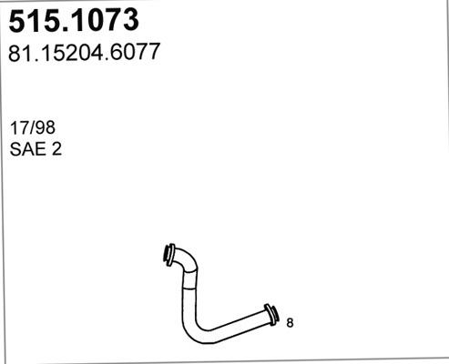 ASSO 515.1073 - Труба выхлопного газа avtokuzovplus.com.ua