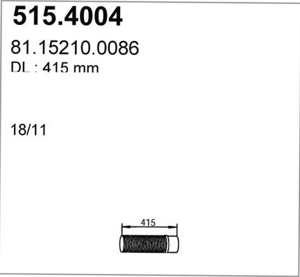 ASSO 515.4004 - Гофрированная труба, выхлопная система autodnr.net
