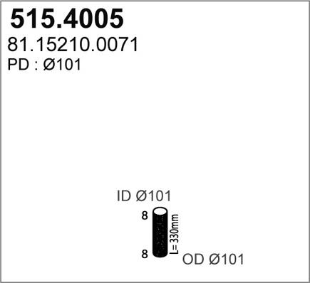 ASSO 515.4005 - Гофрированная труба, выхлопная система avtokuzovplus.com.ua