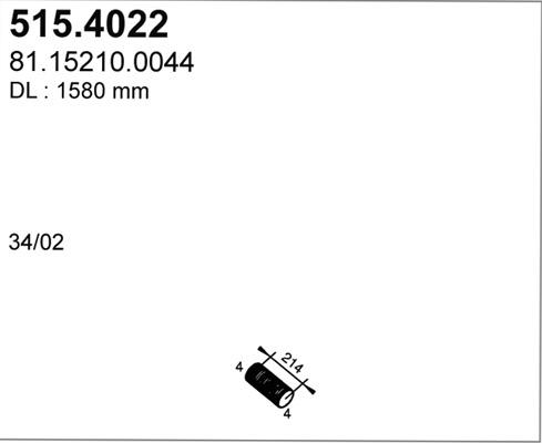 ASSO 515.4022 - Гофрована труба вихлопна система autocars.com.ua