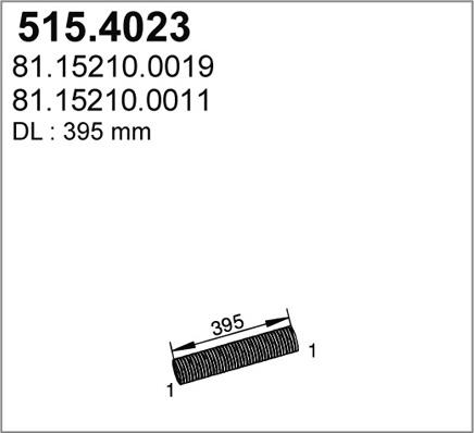 ASSO 515.4023 - Гофрована труба вихлопна система autocars.com.ua