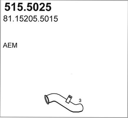 ASSO 515.5025 - Труба вихлопного газу autocars.com.ua