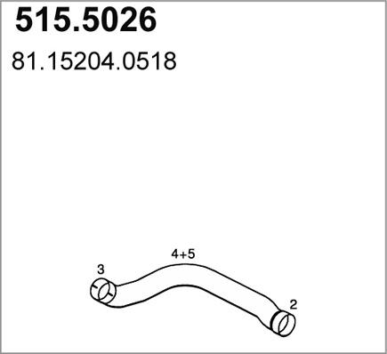 ASSO 515.5026 - Труба выхлопного газа autodnr.net