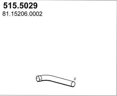 ASSO 515.5029 - Труба вихлопного газу autocars.com.ua