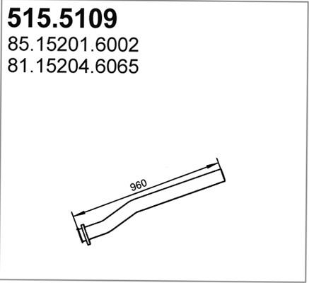 ASSO 515.5109 - Труба вихлопного газу autocars.com.ua