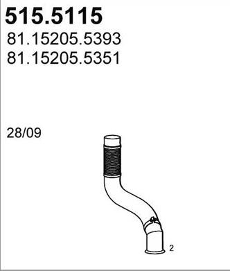 ASSO 515.5115 - Труба вихлопного газу autocars.com.ua