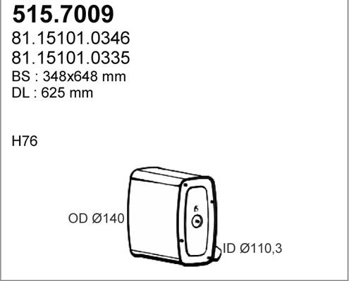 ASSO 515.7009 - Средний / конечный глушитель ОГ autodnr.net