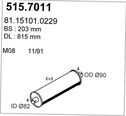 ASSO 515.7011 - Средний / конечный глушитель ОГ autodnr.net