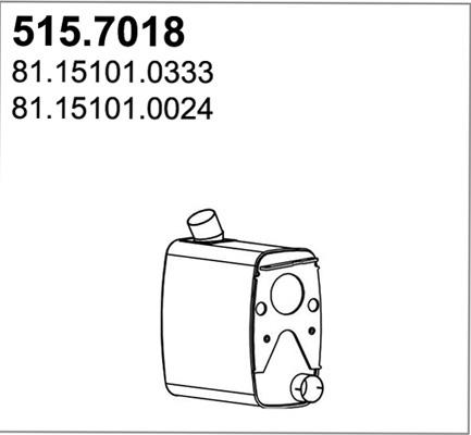 ASSO 515.7018 - Середній / кінцевий глушник ОГ autocars.com.ua