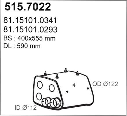 ASSO 515.7022 - Средний / конечный глушитель ОГ autodnr.net