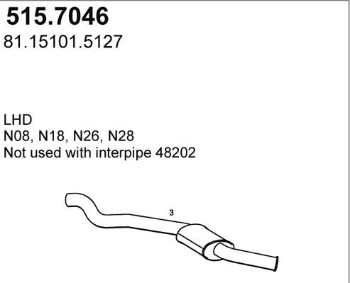 ASSO 515.7046 - Середній / кінцевий глушник ОГ autocars.com.ua