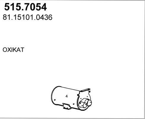 ASSO 515.7054 - Середній / кінцевий глушник ОГ autocars.com.ua
