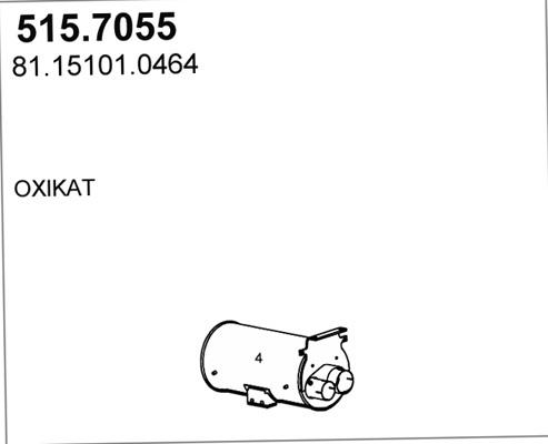 ASSO 515.7055 - Середній / кінцевий глушник ОГ autocars.com.ua