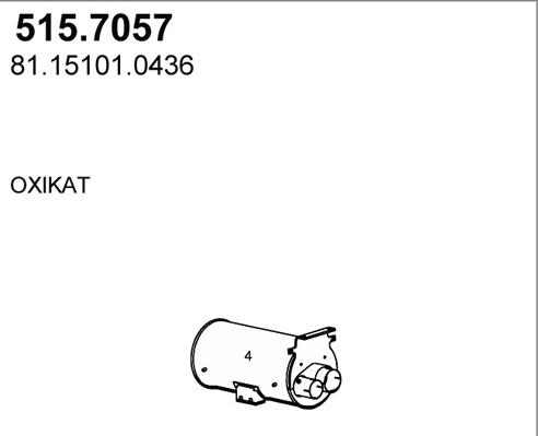 ASSO 515.7057 - Середній / кінцевий глушник ОГ autocars.com.ua