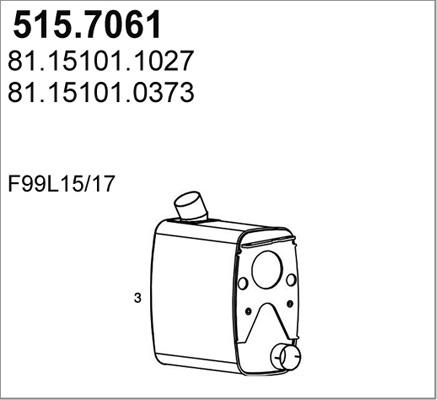 ASSO 515.7061 - Средний / конечный глушитель ОГ avtokuzovplus.com.ua