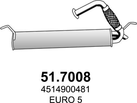 ASSO 51.7008 - Глушник вихлопних газів кінцевий autocars.com.ua