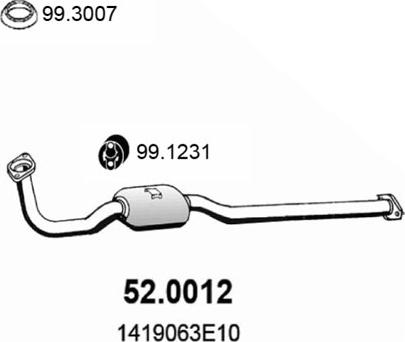 ASSO 52.0012 - Каталізатор autocars.com.ua