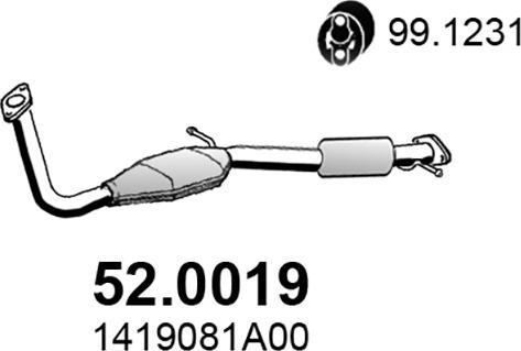 ASSO 52.0019 - Каталізатор autocars.com.ua