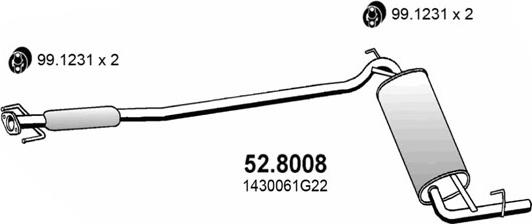 ASSO 52.8008 - Средний / конечный глушитель ОГ avtokuzovplus.com.ua