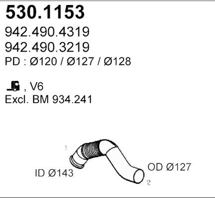 ASSO 530.1153 - Труба выхлопного газа autodnr.net