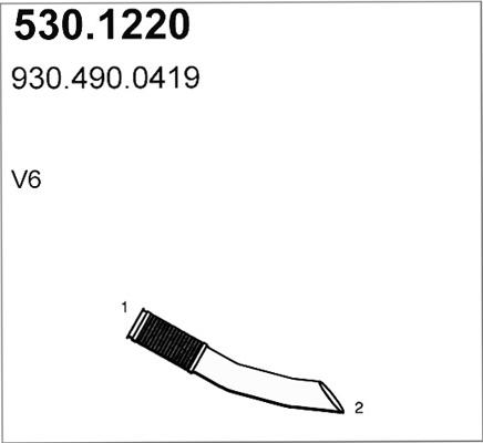 ASSO 530.1220 - Труба выхлопного газа autodnr.net
