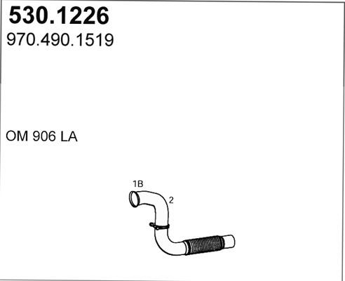 ASSO 530.1226 - Труба вихлопного газу autocars.com.ua