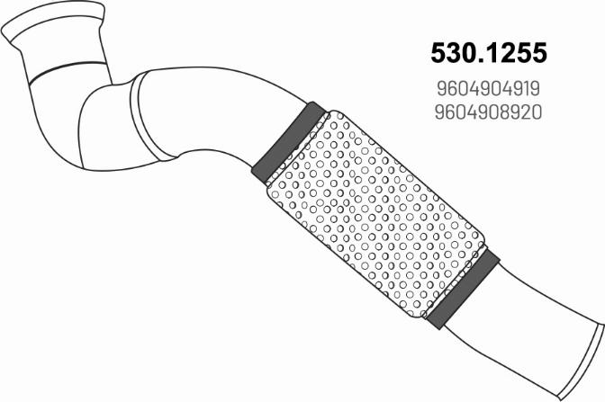 ASSO 530.1255 - Труба вихлопного газу autocars.com.ua