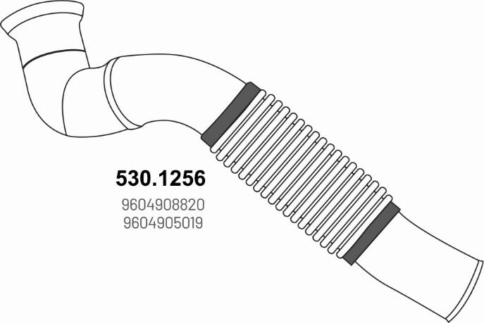 ASSO 530.1256 - Труба вихлопного газу autocars.com.ua