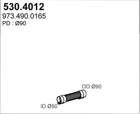ASSO 530.4012 - Гофрированная труба, выхлопная система autodnr.net