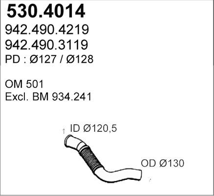 ASSO 530.4014 - Гофрированная труба, выхлопная система autodnr.net