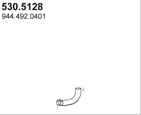 ASSO 530.5128 - Труба вихлопного газу autocars.com.ua