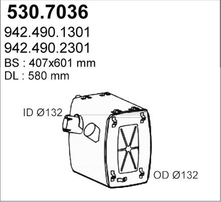 ASSO 530.7036 - Средний / конечный глушитель ОГ autodnr.net