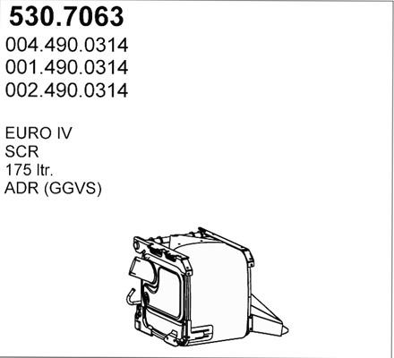 ASSO 530.7063 - Середній / кінцевий глушник ОГ autocars.com.ua