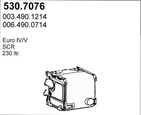 ASSO 530.7076 - Середній / кінцевий глушник ОГ autocars.com.ua