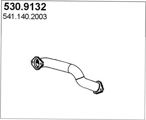 ASSO 530.9132 - Труба вихлопного газу autocars.com.ua