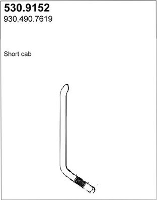 ASSO 530.9152 - Труба вихлопного газу autocars.com.ua