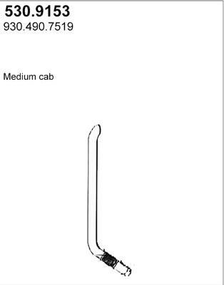 ASSO 530.9153 - Труба вихлопного газу autocars.com.ua