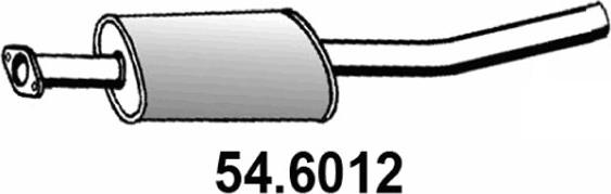 ASSO 54.6012 - Середній глушник вихлопних газів autocars.com.ua