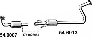ASSO 54.6013 - Средний глушитель выхлопных газов avtokuzovplus.com.ua