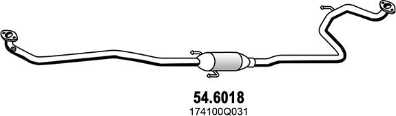 ASSO 54.6018 - Середній глушник вихлопних газів autocars.com.ua