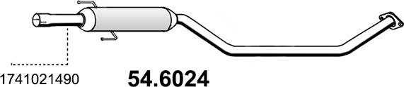ASSO 54.6024 - Середній глушник вихлопних газів autocars.com.ua
