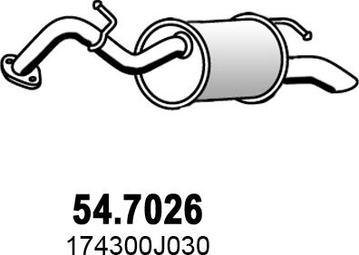ASSO 54.7026 - Глушник вихлопних газів кінцевий autocars.com.ua