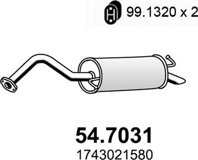 ASSO 54.7031 - Глушник вихлопних газів кінцевий autocars.com.ua