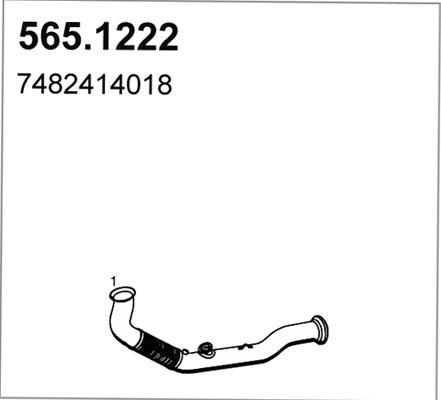 ASSO 565.1222 - Труба вихлопного газу autocars.com.ua