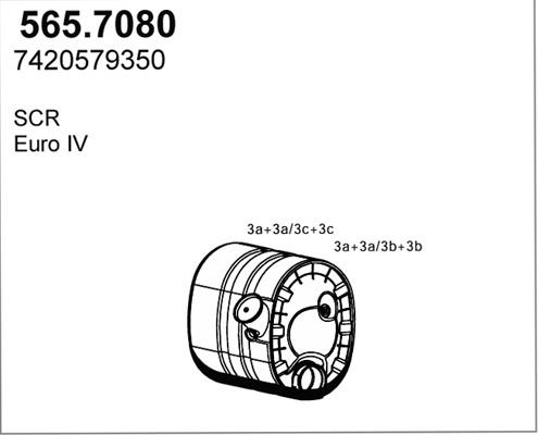 ASSO 565.7080 - Средний / конечный глушитель ОГ avtokuzovplus.com.ua