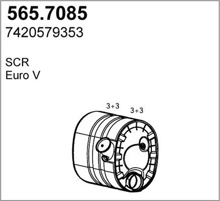 ASSO 565.7085 - Средний / конечный глушитель ОГ avtokuzovplus.com.ua