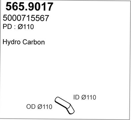 ASSO 565.9017 - Труба вихлопного газу autocars.com.ua