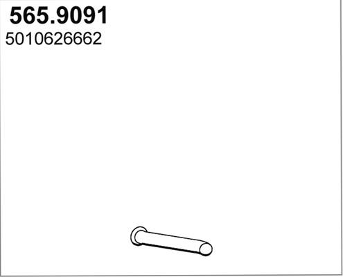 ASSO 565.9091 - Труба вихлопного газу autocars.com.ua