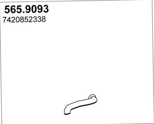 ASSO 565.9093 - Труба вихлопного газу autocars.com.ua